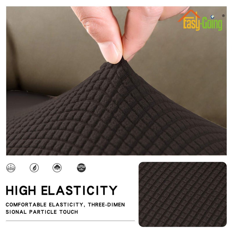 Easy-Going Stretch Chair Cushion Cover Sofa Cushion Furniture Protector Sofa Seat Sofa Slipcover Sofa Cover Soft Flexibility with Elastic Bottom(Chair Cushion, Chocolate) - Image 4